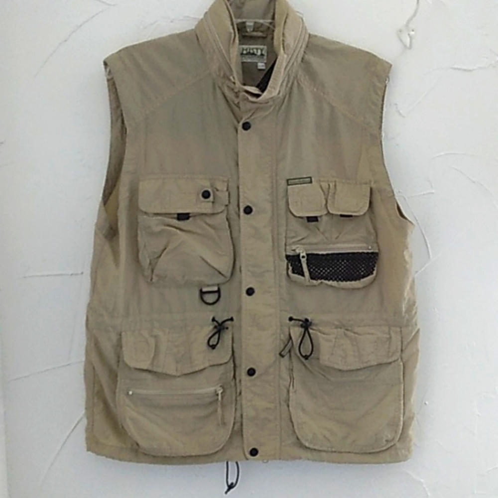 Misty‎ Mountain Large Khaki Utility Vest  Outdoorwear Gorpcore